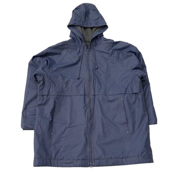 misty harbor Other - Misty Harbor Men's Hooded Rain Jacket Blue Fleece Lined Waterproof Coat Size L